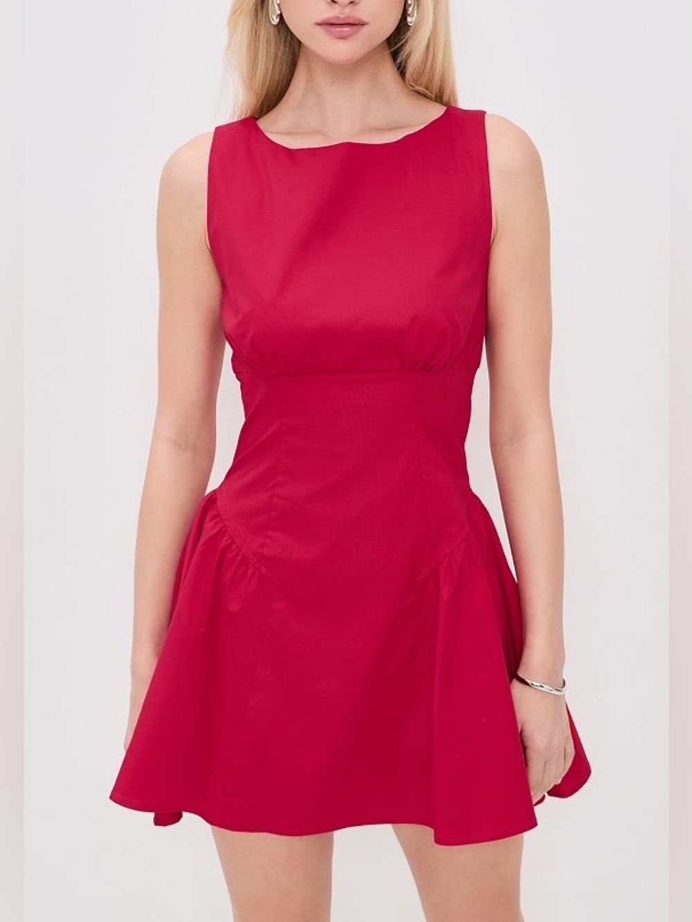 Staud Gwen Mini Dress in Cherry 0